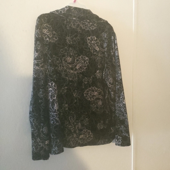 FLASH SALE 🔥 Jane Ashley Full Zip Velour Jacket Size 2X - Picture 2 of 5